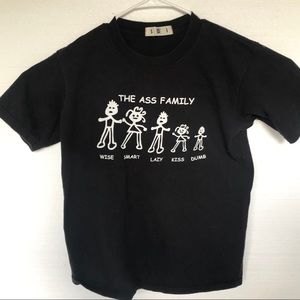 The Ass Family Men's T-Shirt Funny 100% Cotton USA